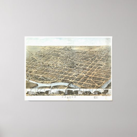 オハイオ州デイトン(1870) キャンバスプリント (正面)