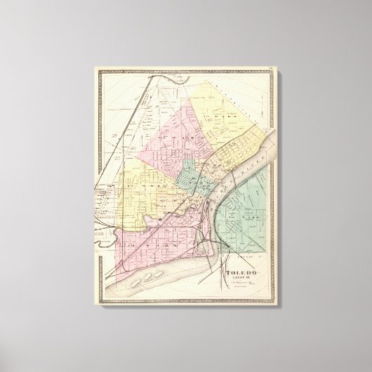 オハイオ州トレド2 キャンバスプリント (正面)