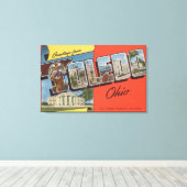 オハイオ州トレド – 米海軍予備軍建物 キャンバスプリント (インサイチュ (ウッドフロア))