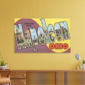 オハイオ州ナポレオン – 大きな文字のシーン キャンバスプリント (インサイチュ (リビング))