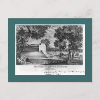 オハイオ州ノースベンドのウィリアム・ヘンリー・ハリソン墓 ポストカード