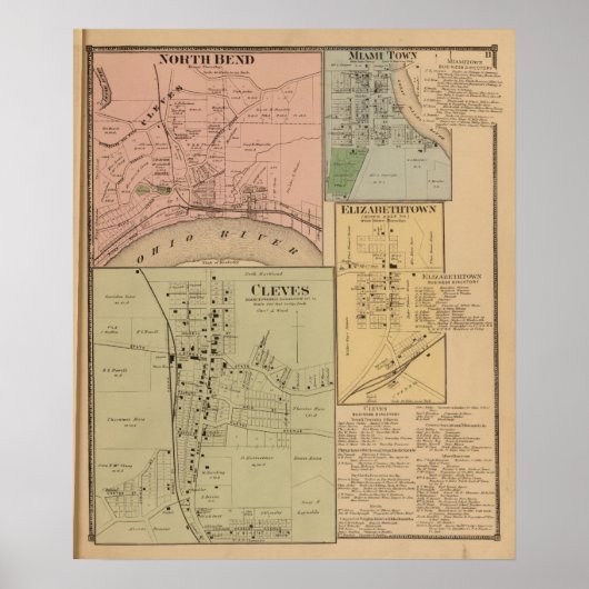 オハイオ州ノースベンド ポスター (正面)