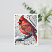 オハイオ州バードノーザン(鳥)ショウジョウコウカンチョウ ポストカード (スタンド正面)