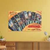 オハイオ州バーミリオン – ラージレターのシーン キャンバスプリント (インサイチュ (リビング))