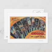 オハイオ州バーミリオン – ラージレターのシーン ポストカード (正面/裏面)