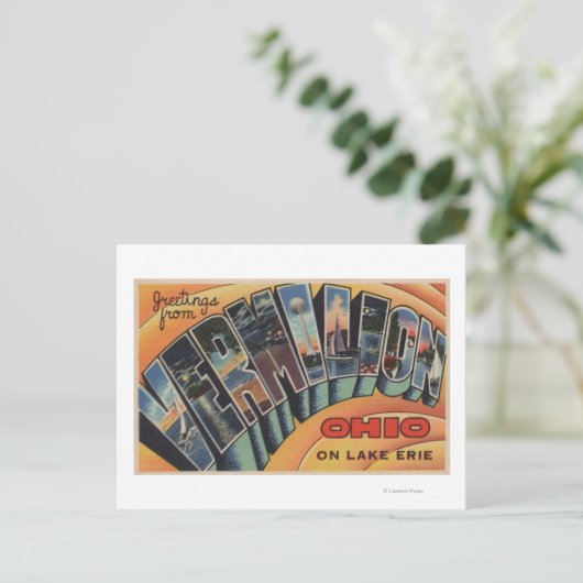 オハイオ州バーミリオン – ラージレターのシーン ポストカード (スタンド正面)