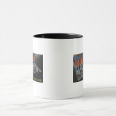 オハイオ州ヒューロン – Lake Erie – ラージレターシーン マグカップ (中央)