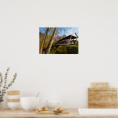 オハイオ州フェアフィールド郡ミンクホローカバー橋 ポスター (キッチン)