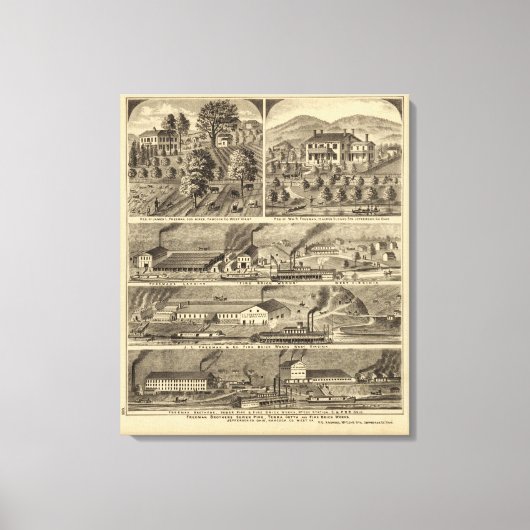 オハイオ州フリーマン・ブラザーズ・ワークス キャンバスプリント (正面)