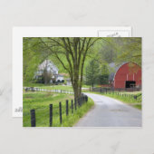 オハイオ州ベルリンの近くの赤い納屋と農家。 ポストカード (正面/裏面)