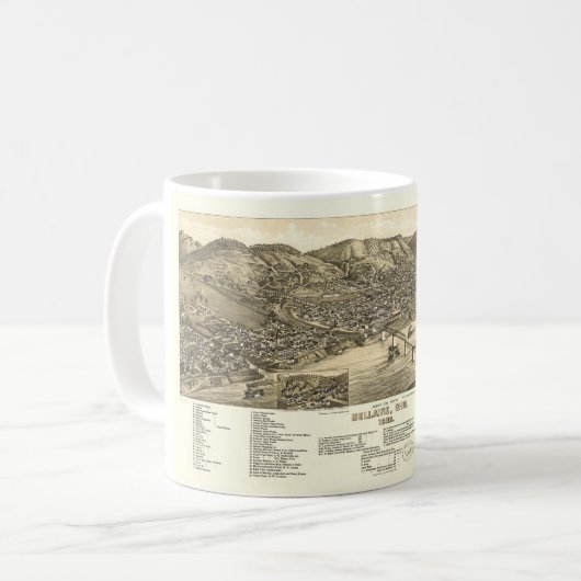 オハイオ州ベレアの鳥瞰図(1882年) コーヒーマグカップ (正面左)
