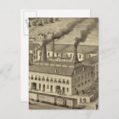 オハイオ州ベレワールのベルモントグラス工場 ポストカード (正面/裏面)