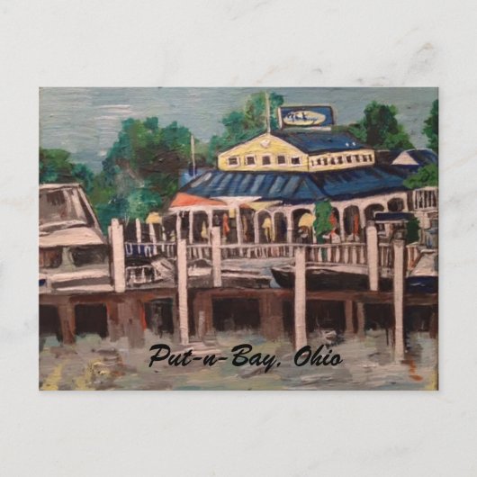 オハイオ州ポストンベイのベイビューアベニュー ポストカード (正面)