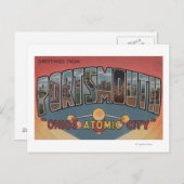 オハイオ州ポーツマス – 大きな文字のシーン ポストカード (正面/裏面)