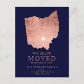 オハイオ州マップネイビーバラ金ゴールドホーム移動 案内ポストカード (正面)