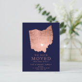 オハイオ州マップネイビーバラ金ゴールドホーム移動 案内ポストカード (スタンド正面)