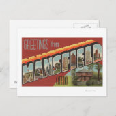オハイオ州マンスフィールド – ラージレターシーン ポストカード (正面/裏面)