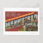 オハイオ州マンスフィールド – ラージレターシーン ポストカード (正面)