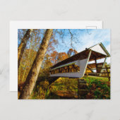 オハイオ州ランカスター、ミンクホローカバー橋 ポストカード (正面/裏面)