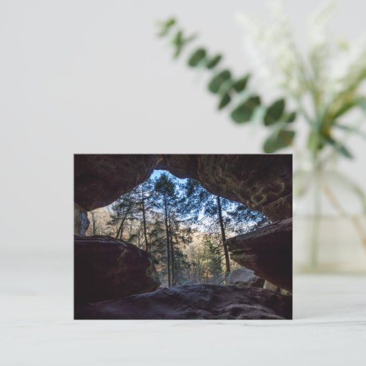 オハイオ州ロックハウスホッキングヒルズ州パーク ポストカード (スタンド正面)