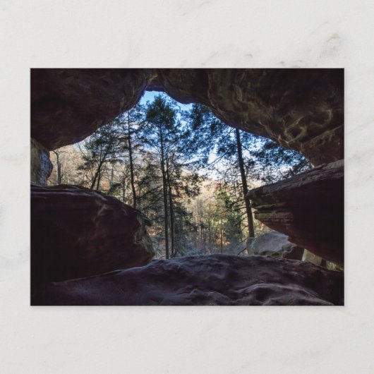 オハイオ州ロックハウスホッキングヒルズ州パーク ポストカード (正面)