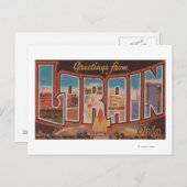 オハイオ州ロレインLarge Letter Scenesロレイン， OH ポストカード (正面/裏面)