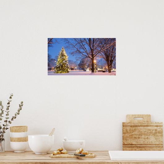 オハイオ州ワージントンのコミュニティクリスマスツリー ポスター (キッチン)