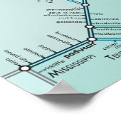 オハイオ州下部30インチ×20インチ ポスター (角)