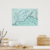 オハイオ州下部30インチ×20インチ ポスター (キッチン)