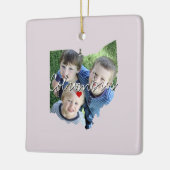 オハイオ州写真の挿入物と町の名前 セラミックオーナメント (左)