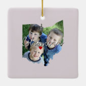 オハイオ州写真の挿入物と町の名前 セラミックオーナメント (裏面)