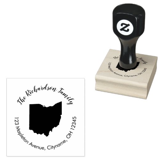 オハイオ州差出人住所ゴム ラバースタンプ (押印)