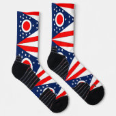オハイオ州旗を持つアスレティッククルー靴下 ソックス (右)