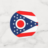 オハイオ州旗を持つテーブル紙吹雪 コンフェッティ (スモール正面)