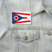 オハイオ州旗を持つ愛国的な名前タグ 名札 (インサイチュ)