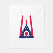 オハイオ州旗デザイン フリースブランケット (正面)