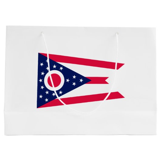 オハイオ州旗デザイン ラージペーパーバッグ (裏面)