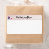 オハイオ州旗ヘッダー出荷ラベル ラベル (インサイチュ)