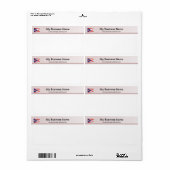 オハイオ州旗ヘッダー出荷ラベル ラベル (フルシート)