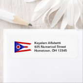 オハイオ州旗差出人住所ラベル ラベル (インサイチュ)