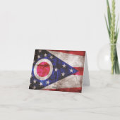 オハイオ州旗； カード (裏面)