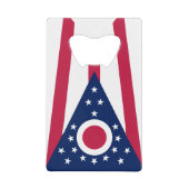 オハイオ州旗 クレジットカード栓抜き (正面)