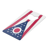 オハイオ州旗 クレジットカード栓抜き (正面アングル)