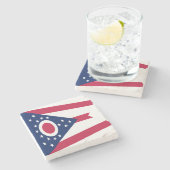 オハイオ州旗 ストーンコースター (横)