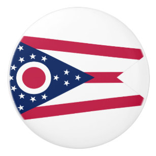 オハイオ州旗 セラミックノブ