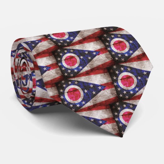 オハイオ州旗； ネクタイ (ロール)