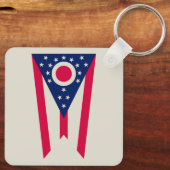 オハイオ州旗:バッキー州旗 キーホルダー (裏面)