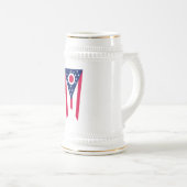 オハイオ州旗：バッキー州旗 ビールジョッキ (正面右)