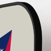 オハイオ州旗：バッキー州旗 ピックルボールラケット (左詳細)