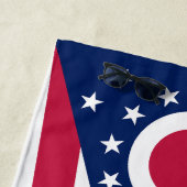 オハイオ州旗 ビーチタオル (インサイチュ)